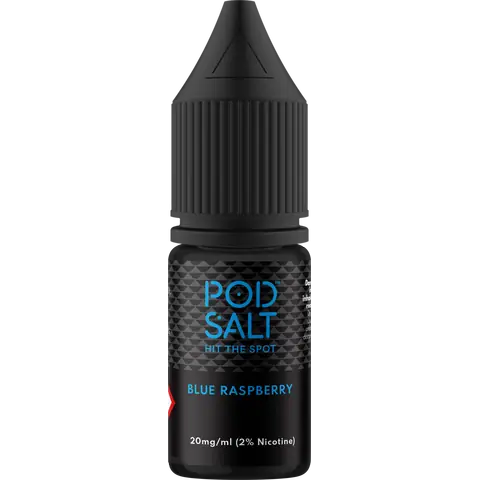 Pod Salt Core 10ml Nic Salts Blue Raspberry Flavour In Clear Background