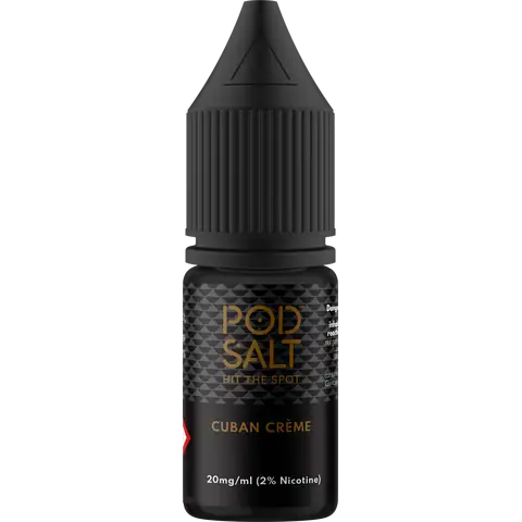 Pod Salt Core 10ml Nic Salts Cuban Creme Flavour In Clear Background