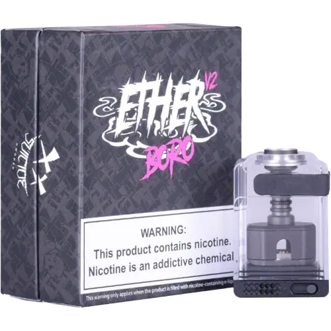 ether v2 boro tank by suicide mods and vaping bogan gunmetal kit