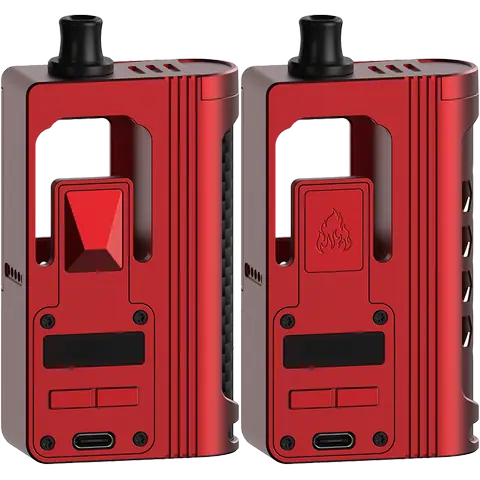 Thunderhead Creations Blaze Aio Boro Mod Red with the 2 button on it