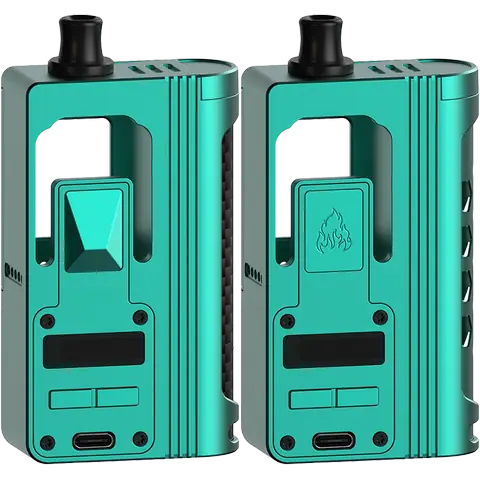 Thunderhead Creations Blaze Aio Boro Mod Tiffany Blue with the 2 button on it