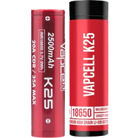 Vapcell 18650 K25 20A 2500maAh Battery