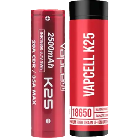 Vapcell 18650 K25 20A 2500maAh Battery