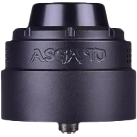 vaperz cloud asgard XL RDA black colour with beauty ring on clear background