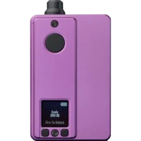 san aio dna80c plum purple boro mod on clear background