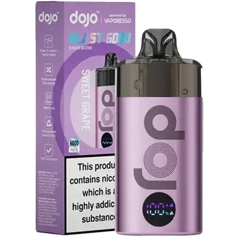 vaporesso dojo blast 6000 device sweet grape on clear background