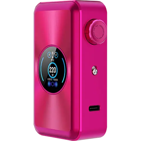 vapoesso gen max box mod colour hot pink on clear background