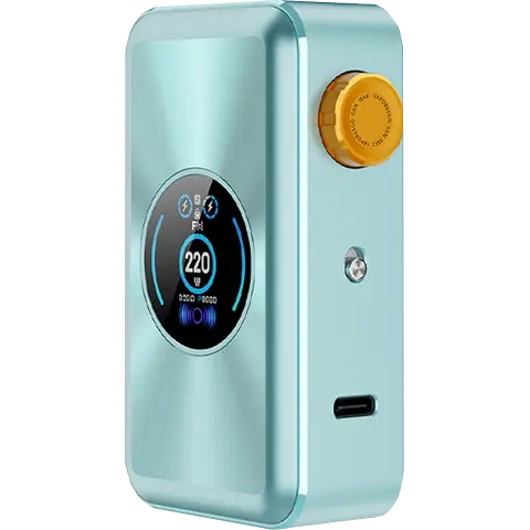 vapoesso gen max box mod colour ice blue on clear background