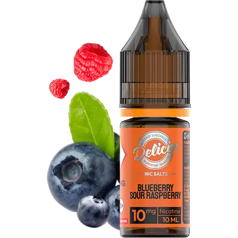 vaporesso deliciu bar juice blueberry sour raspberry nic salt on clear background