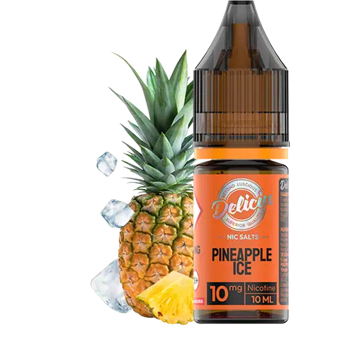 vaporesso deliciu bar juice pineapple ice nic salt on clear background