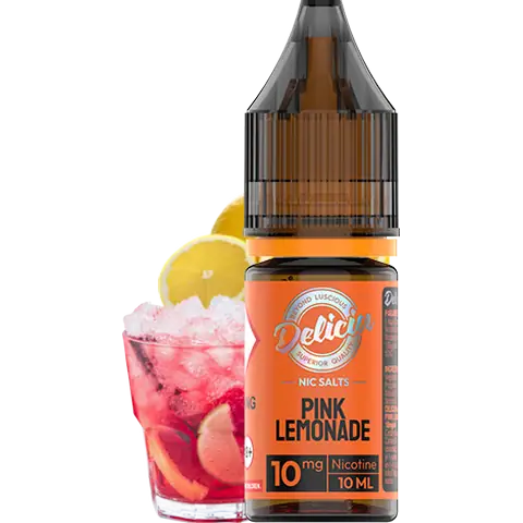 vaporesso deliciu bar juice pink lemonade nic salt on clear background