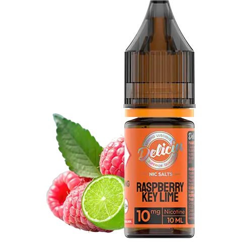 vaporesso deliciu bar juice raspberry key lime nic salt on clear background