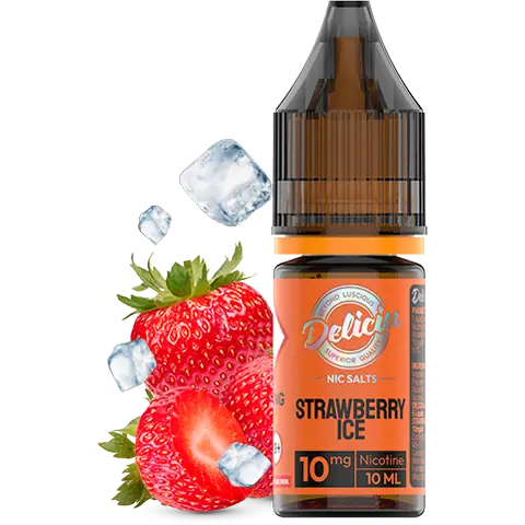 vaporesso deliciu bar juice strawberry ice nic salt on clear background