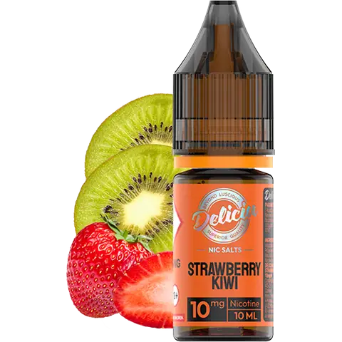 vaporesso deliciu bar juice strawberry kiwi nic salt on clear background