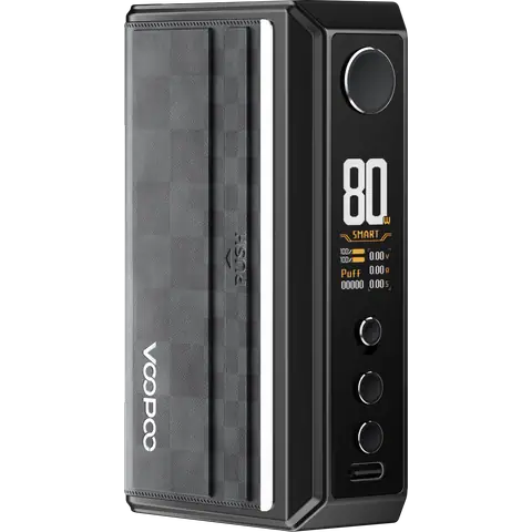 voopoo drag 5 box mod black on clear background