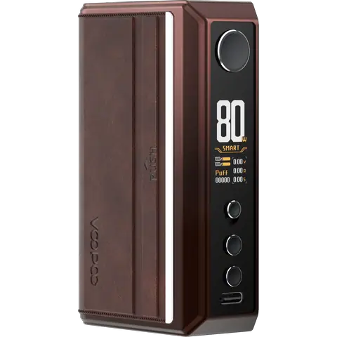 voopoo drag 5 box mod gradient brown on white background