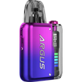 voopoo argus p2 violet purple vape pod on clear background