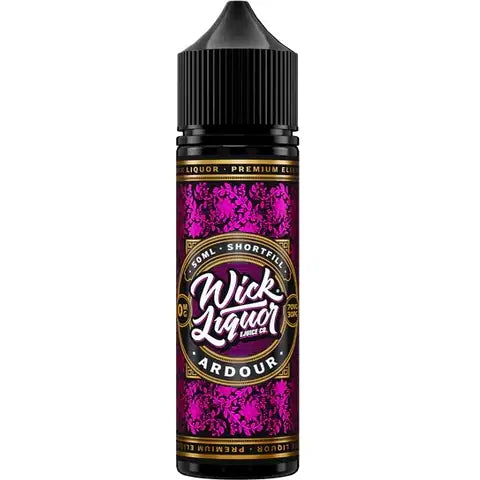 wick liquor 50ml ardour bottle on white background