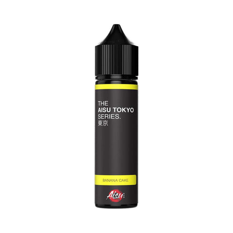 Aisu Tokyo Series 50ml Shortfill E-Liquid Banana Cake On White Background