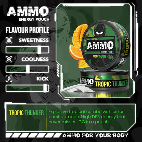 Ammo Tropic Thunder Caffeine Pouches