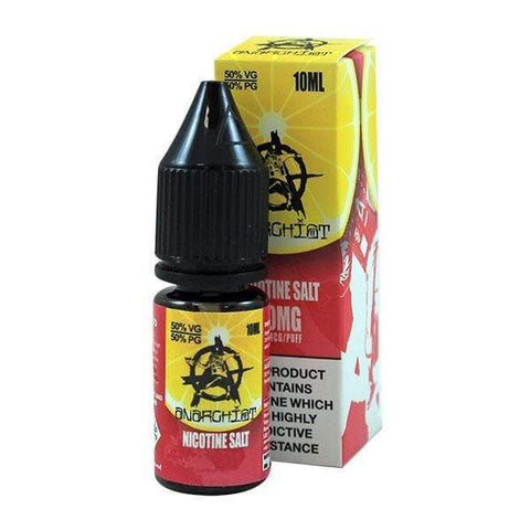 Anarchist Nic Salt E-Liquids 10mg / Pink On White Background