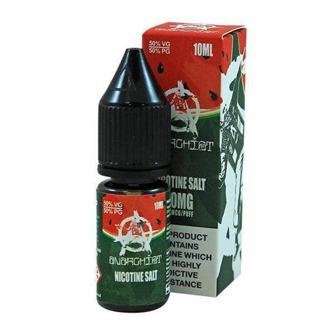 Anarchist Nic Salt E-Liquids 10mg / Watermelon On White Background