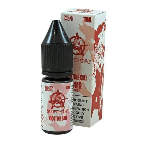 Anarchist Nic Salt E-Liquids 10mg / White On White Background