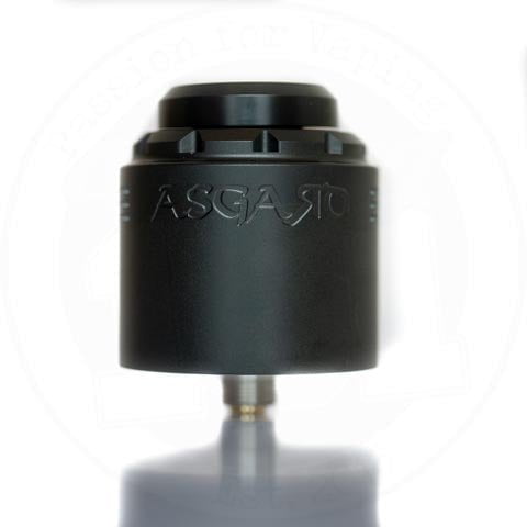 Asgard 30mm RDA by Vaperz Cloud Matte Black (SS Top Cap) On White Background