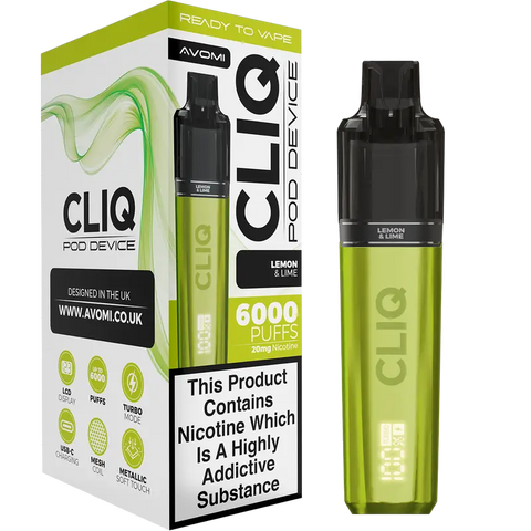 Avomi Cliq 6000 Prefilled Vape Kit Lemon & Lime