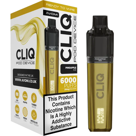 Avomi Cliq 6000 Prefilled Vape Kit Pineapple Ice