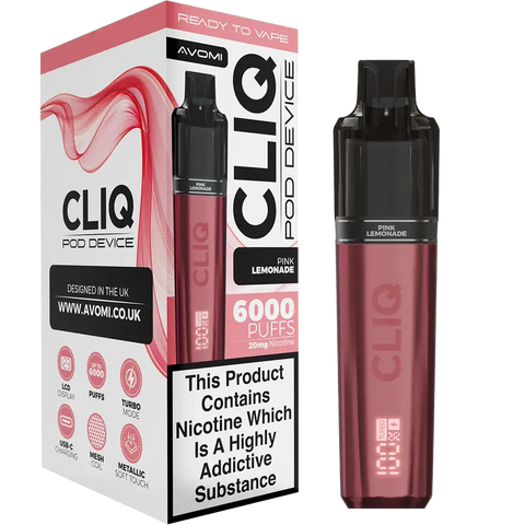 Avomi Cliq 6000 Prefilled Vape Kit Pink Lemonade