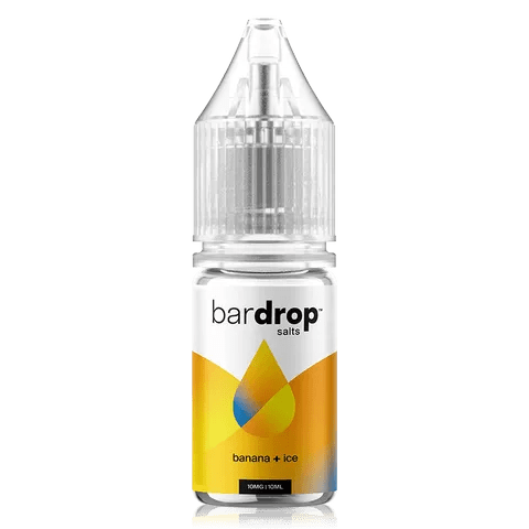 Bar Drop Salts 10ml E-Liquids Banana Ice / 10mg On White Background