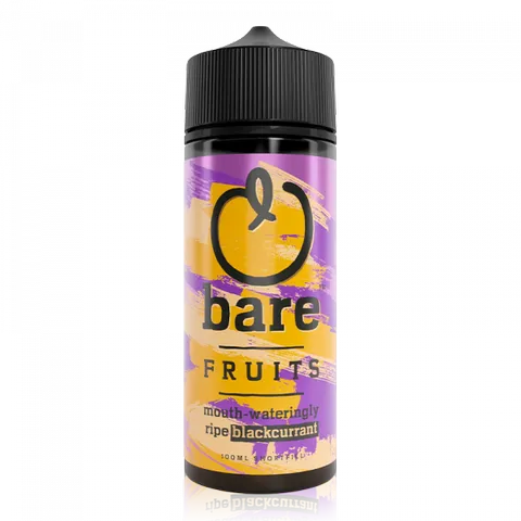 Bare Fruits 100ml Shortfill E-Liquid Blackcurrant On White Background