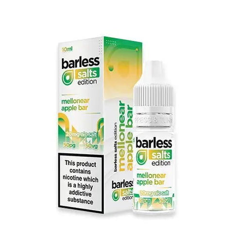 Barless Salts 10ml E-Liquids Mellonear Apple / 10mg On White Background