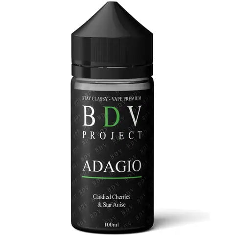 BDV Project 100ml Shortfill Adagio On White Background