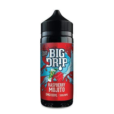 Big Drip by Doozy Vape Co 100ml Shortfill Raspberry Mojito On White Background