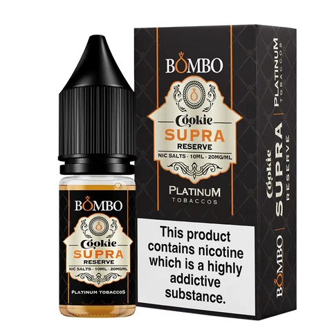 Bombo Platinum Tobaccos Cookie Supra Reserve 10ml Nic Salt 20mg