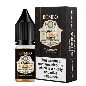 Bombo Platinum Tobaccos Cookie Supra Reserve 10ml Nic Salt