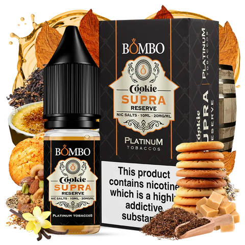 Bombo Platinum Tobaccos Cookie Supra Reserve 10ml Nic Salt