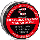 Coilology Hand Crafted Coils Interlock Framed Staple Alien 2-26 4-.1*.4 36 KA1 ID3.0mm 0.13Ω Dual