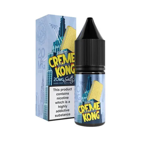 creme kong nic salt blueberry on white background