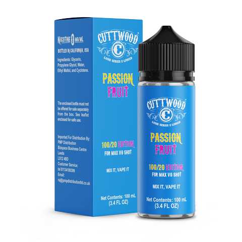 Cuttwood Lush Series 100ml Shortfills Passion Fruit On White Background