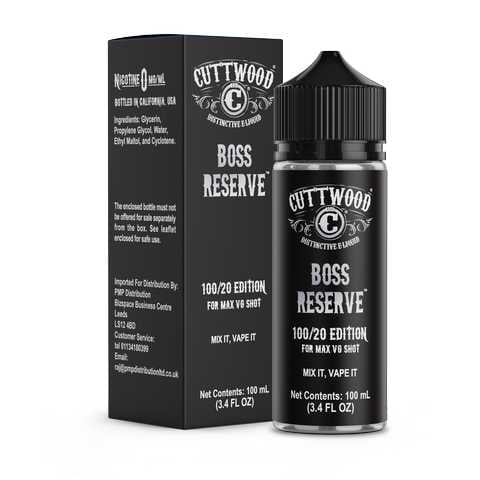 Cuttwood The Sauce Boss 100ml Shortfills Boss Reserve On White Background