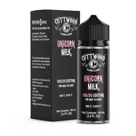 Cuttwood The Sauce Boss 100ml Shortfills Unicorn Milk On White Background