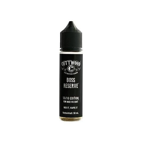 Cuttwood - The Sauce Boss 50ml Shortfill E-Liquid Boss Reserve On White Background