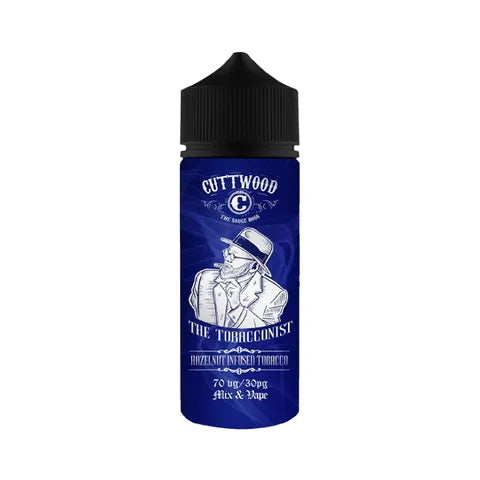 cuttwood tobacconist hazelnut infused tobacco 100ml on white background