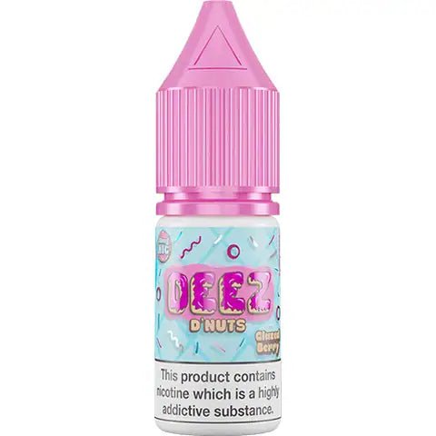 DEEZ D'Nuts 10ml Nic Salts Glazed Berry / 10mg On White Background