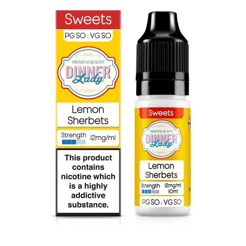 dinner lady 50 50 lemon sherbets 12mg on white background