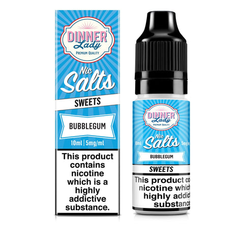 Dinner Lady Bar Salt E-Liquids Bubblegum / 10mg On White Background