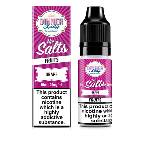 Dinner Lady Bar Salt E-Liquids Grape / 20mg On White Background